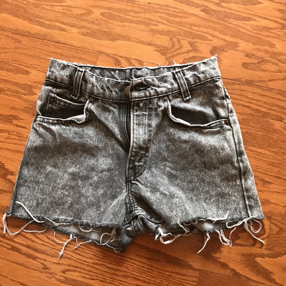 Vintage Levi’s grey acid wash cutoffs